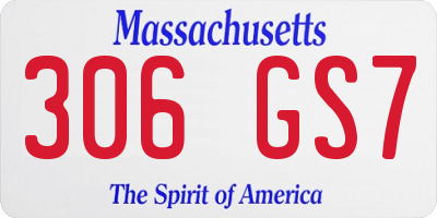 MA license plate 306GS7