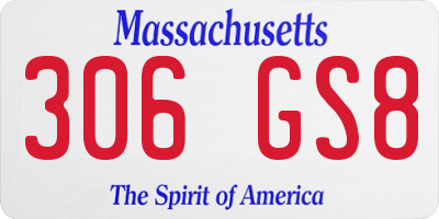 MA license plate 306GS8