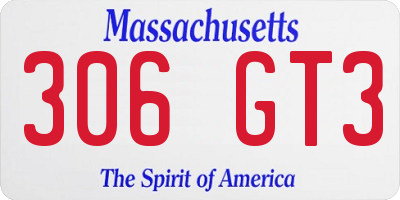 MA license plate 306GT3
