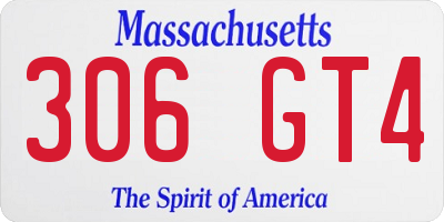 MA license plate 306GT4