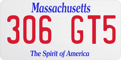 MA license plate 306GT5