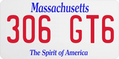 MA license plate 306GT6