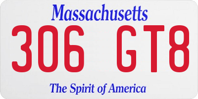 MA license plate 306GT8