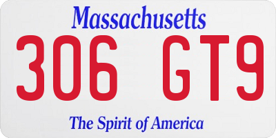 MA license plate 306GT9
