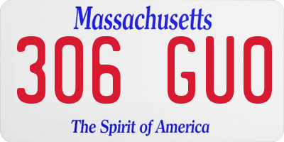 MA license plate 306GU0