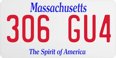 MA license plate 306GU4