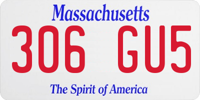 MA license plate 306GU5