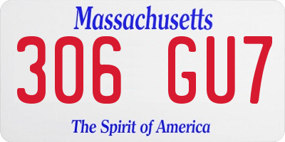 MA license plate 306GU7