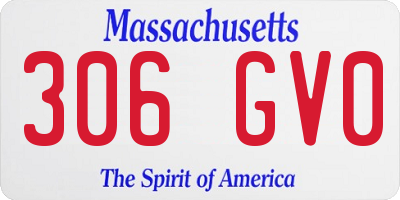 MA license plate 306GV0