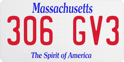 MA license plate 306GV3