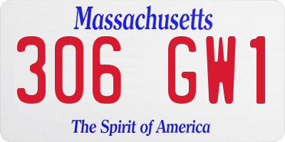 MA license plate 306GW1