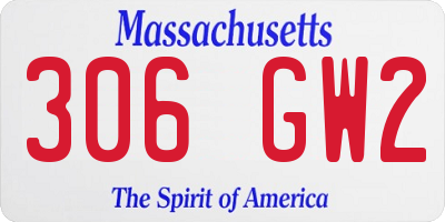 MA license plate 306GW2