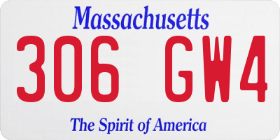 MA license plate 306GW4