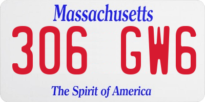 MA license plate 306GW6