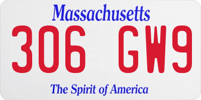 MA license plate 306GW9