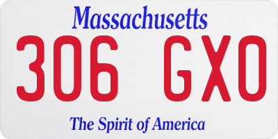MA license plate 306GX0