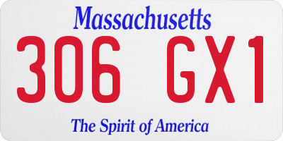 MA license plate 306GX1