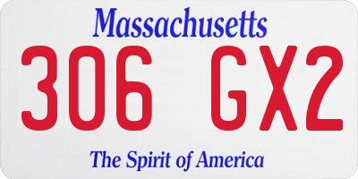 MA license plate 306GX2