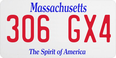 MA license plate 306GX4
