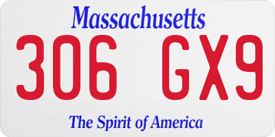 MA license plate 306GX9