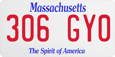 MA license plate 306GY0