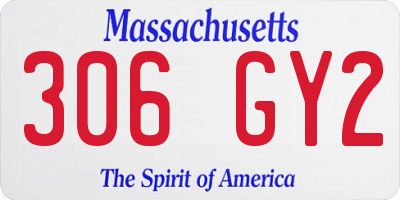 MA license plate 306GY2