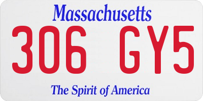 MA license plate 306GY5