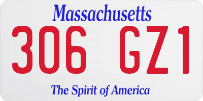 MA license plate 306GZ1