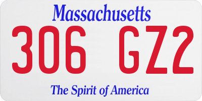 MA license plate 306GZ2