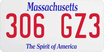 MA license plate 306GZ3