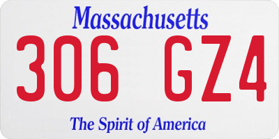MA license plate 306GZ4