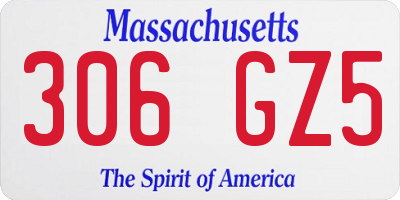 MA license plate 306GZ5