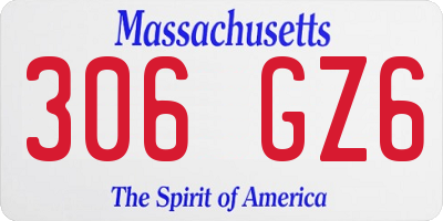 MA license plate 306GZ6