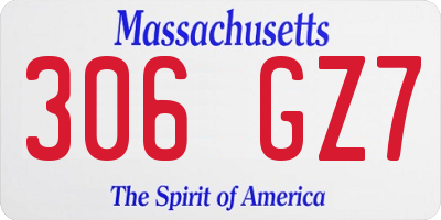 MA license plate 306GZ7