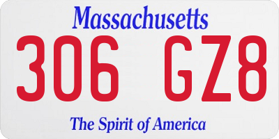 MA license plate 306GZ8
