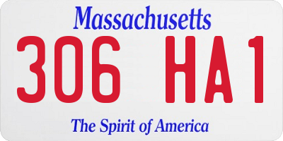 MA license plate 306HA1