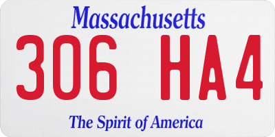 MA license plate 306HA4