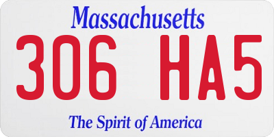 MA license plate 306HA5