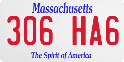 MA license plate 306HA6
