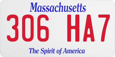 MA license plate 306HA7
