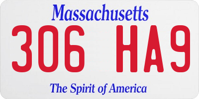 MA license plate 306HA9