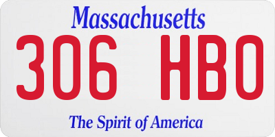MA license plate 306HB0