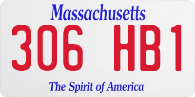 MA license plate 306HB1
