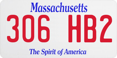 MA license plate 306HB2