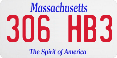 MA license plate 306HB3