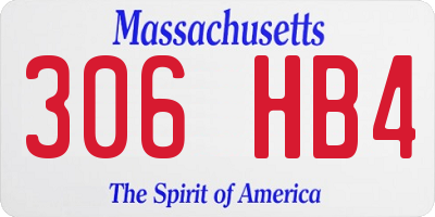 MA license plate 306HB4