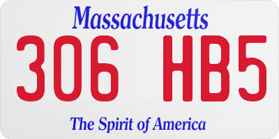 MA license plate 306HB5