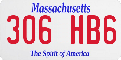 MA license plate 306HB6