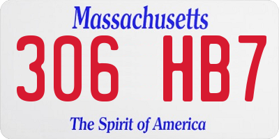 MA license plate 306HB7