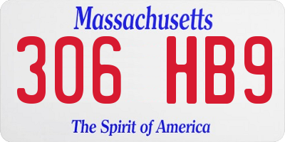 MA license plate 306HB9
